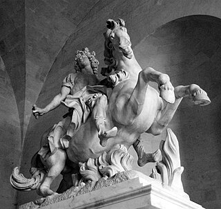 Statue équestre de Louis XIV sous les traits de Marcus Curtius