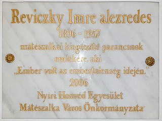 Reviczky Imre-emlékkő