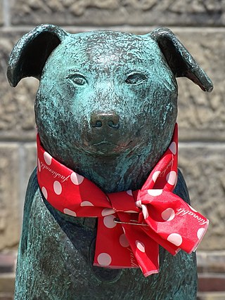 消防犬「ぶん公」記念像