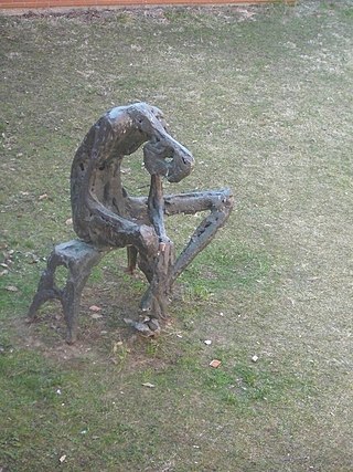 Man without illusion sculpture