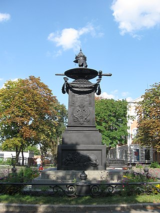 Monument at the rest-place of Peter I