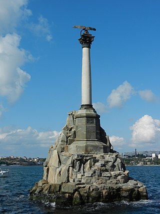 Memorial to the sunken ships