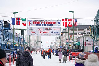 Ceremonial Start of Iditarod Trail Sled Dog Race